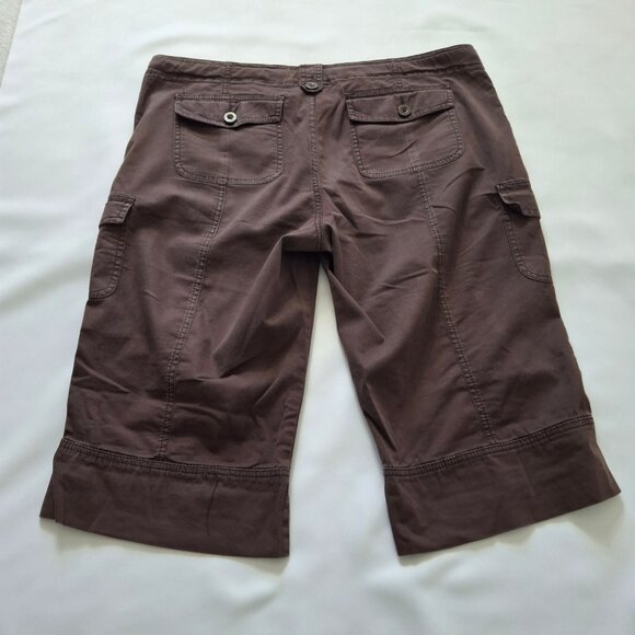Denver Hayes Vintage Modern Fit Women's Bermuda Shorts Size 14 Brown Cotton - Picture 10 of 15